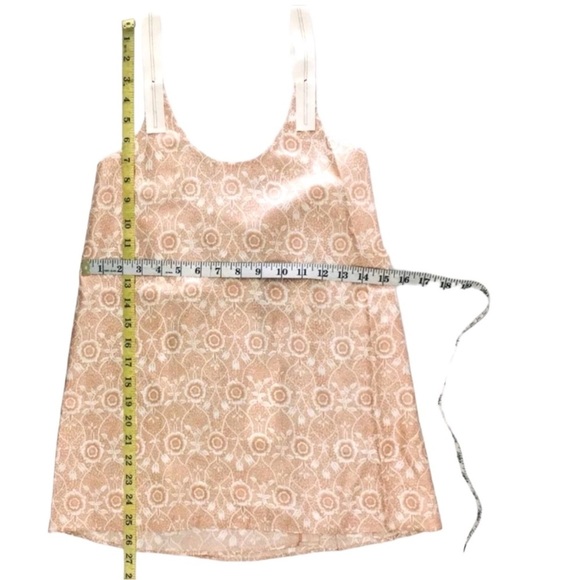 $345 Helmut Lang Silk Tank XS Vintage Italian Ornamental Peach Unfinished Straps - Picture 9 of 16